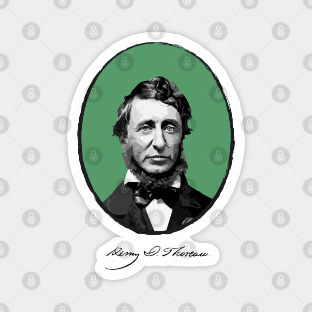 Authors - Henry David Thoreau Magnet by PrintablesPassions