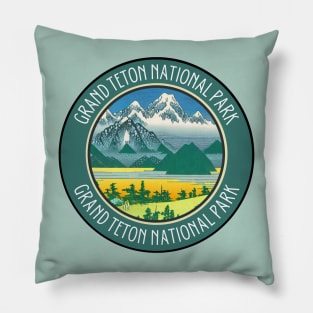 Beautiful Green Grand Teton National Park Pillow