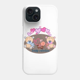 Teddy valentine Phone Case