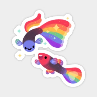 Rainbow guppy 5 Magnet