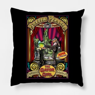 The Gator Girl Sideshow Poster Pillow