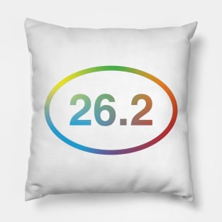 26.2 Miles Marathon Running Race Distance Rainbow Pillow