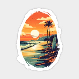 Surfin Sunset Magnet