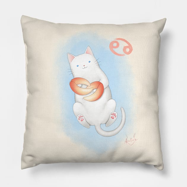 Zodiacat Cancer Pillow by BastetLand