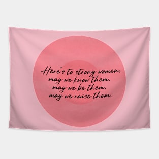 Strong Women Pink Tapestry