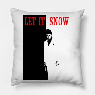 Let It Snow Scarface Movie Poster Holiday Pillow