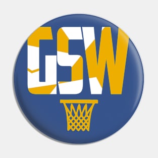 Throwback Golden State Basketball Pin