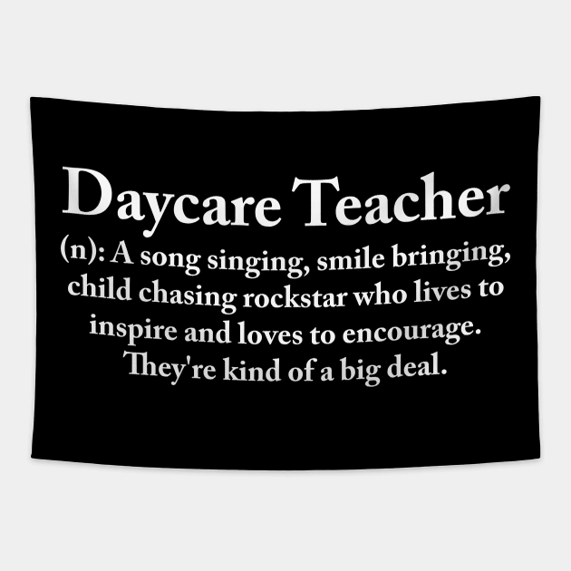 Daycare Teacher Definition Tapestry by worldtraveler