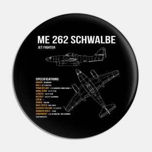 Me 262 German Fighter Jet Plane Pin