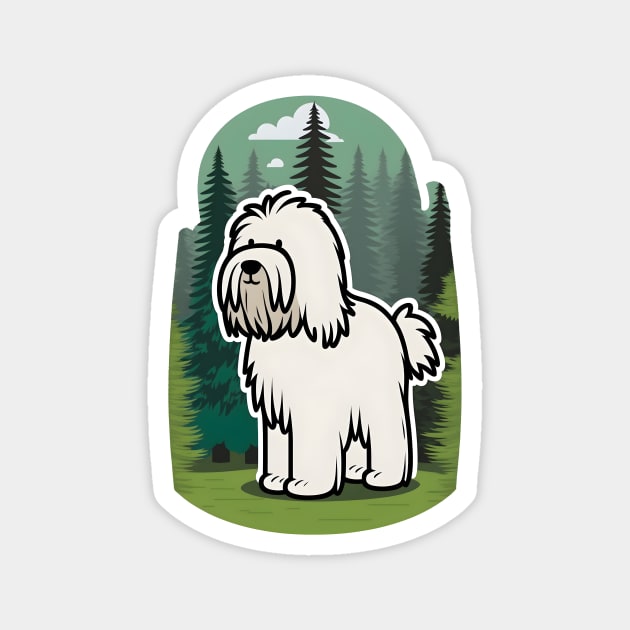 Cute Briard Dog Illustration - Funny Dog Cartoon Magnet by SergioCoelho_Arts