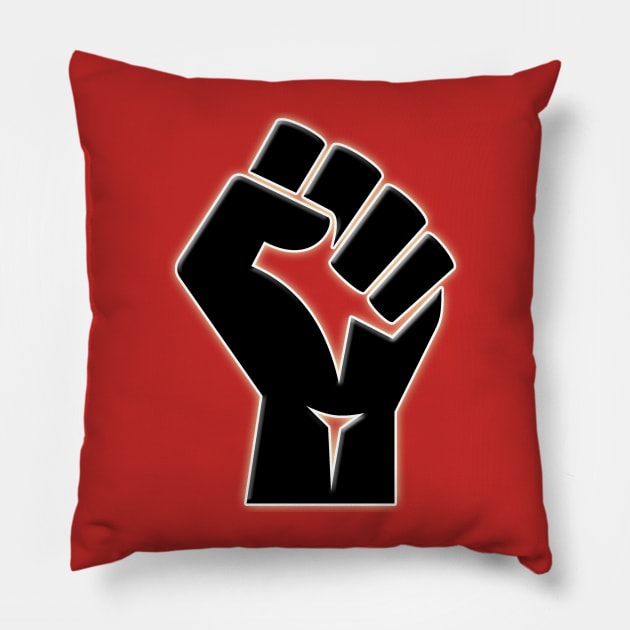 Raised Fist Pillow by charlescheshire