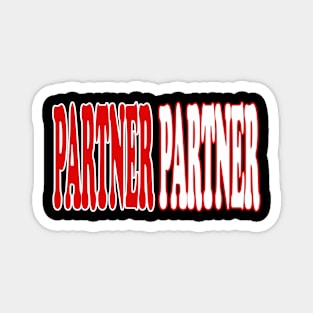 text design "partner" Magnet