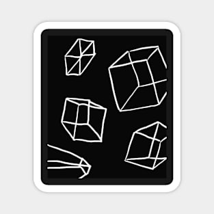 monochromatic geometry figures  print Magnet