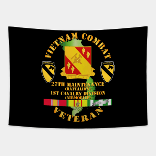 Vietnam Combat Cavalry Veteran w 27th Maint Bn - 1st Cav Div Tapestry