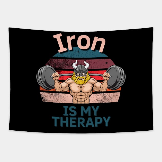 Iron Is My Therapy Tapestry by Statement-Designs