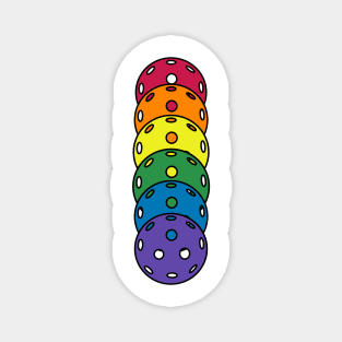 Gay Pride Pickleball LGBT Cute Rainbow Flag Magnet