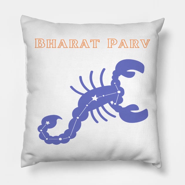 Bharat Parv - Scorpio Pillow by Bharat Parv