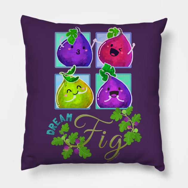 Dream Fig - Punny Garden Pillow by punnygarden