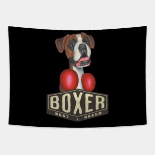 Boxing Boxer Dog Hexagon Sign Tapestry