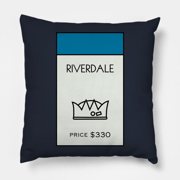 Riverdale Property Card Pillow by huckblade