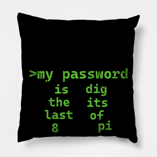 Pi Password Pillow by kg07_shirts