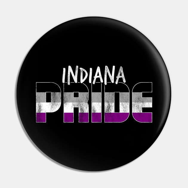 Indiana Pride Asexual Flag Pin by wheedesign