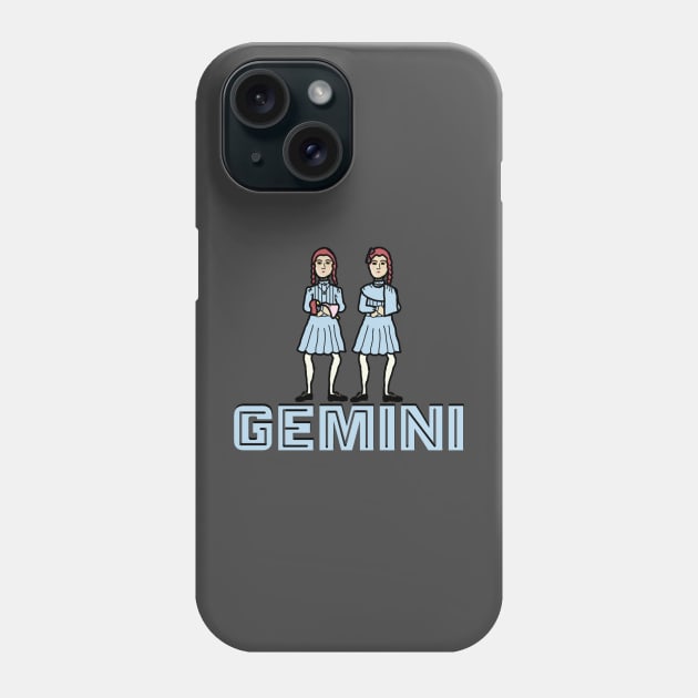 "Gemini" Shining Twins Zodiac Graphic Phone Case by LochNestFarm