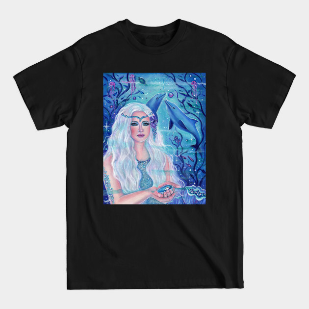 Discover Pearl mermaid with dolphins by Renee Lavoie - Mermaid Lover Gift - T-Shirt