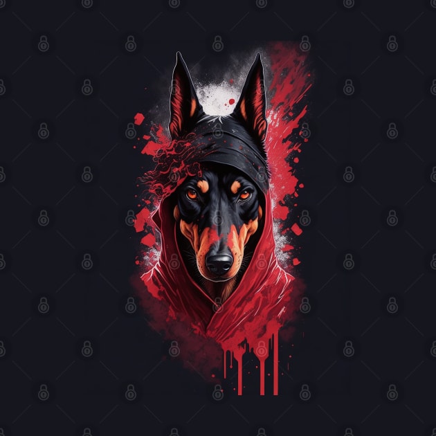 Evil Ninja Dobermann by AySelin