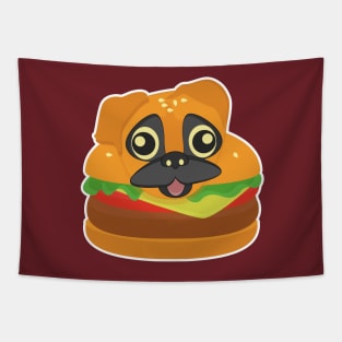 Pug Burger- simple Tapestry