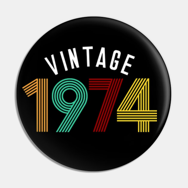 50 Year Old Vintage 1974 Limited Edition 50th Birthday Pin by Shrtitude