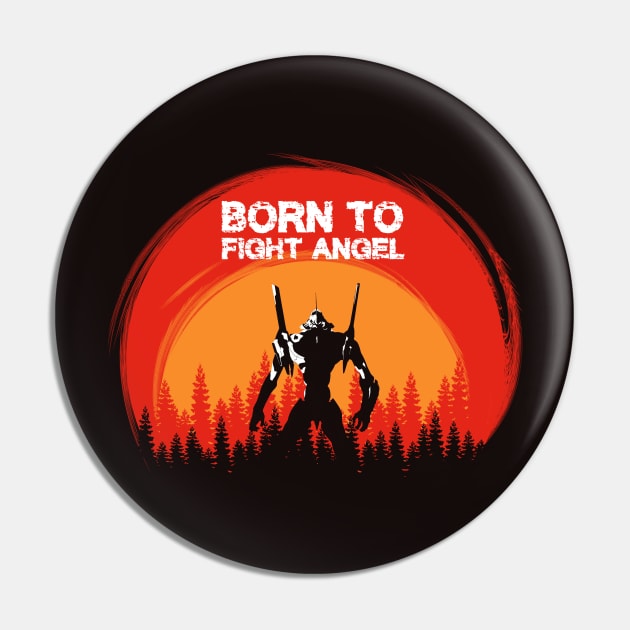 Born To Fight Angel Pin by petterart