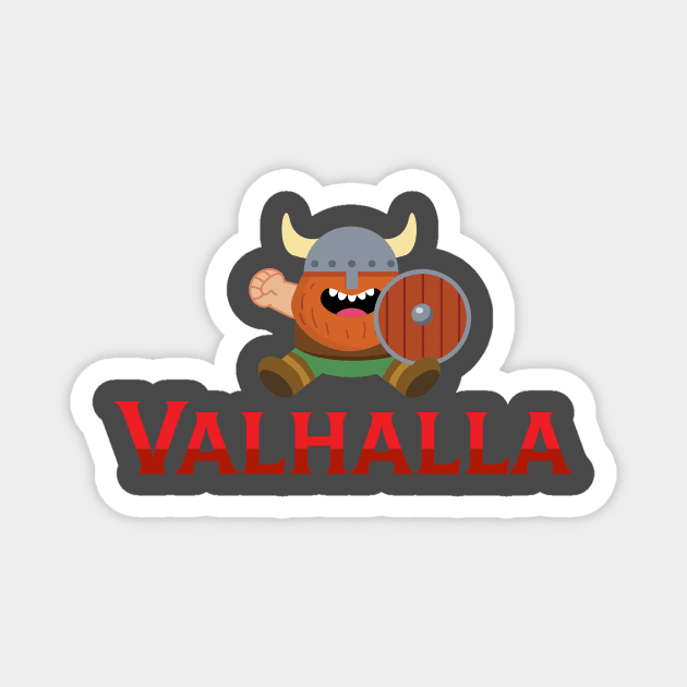 Valhalla Viking Magnet by Nik Afia designs