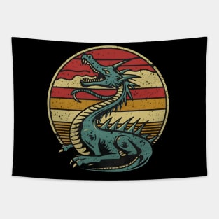 Retro vintage dragon Tapestry