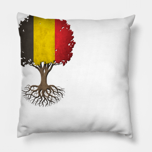 Tree of Life with Belgian Flag Pillow