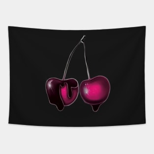 Pink Juicy cherries Tapestry