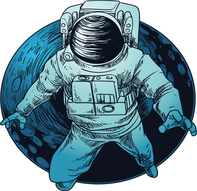 Astronaut Kids T-Shirt by Mako Design 