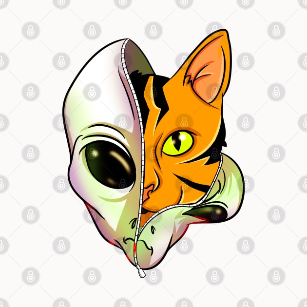 Ginger Feline Space Cat Alien by Trendy Black Sheep