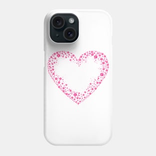Pink Heart from Paw Prints Phone Case