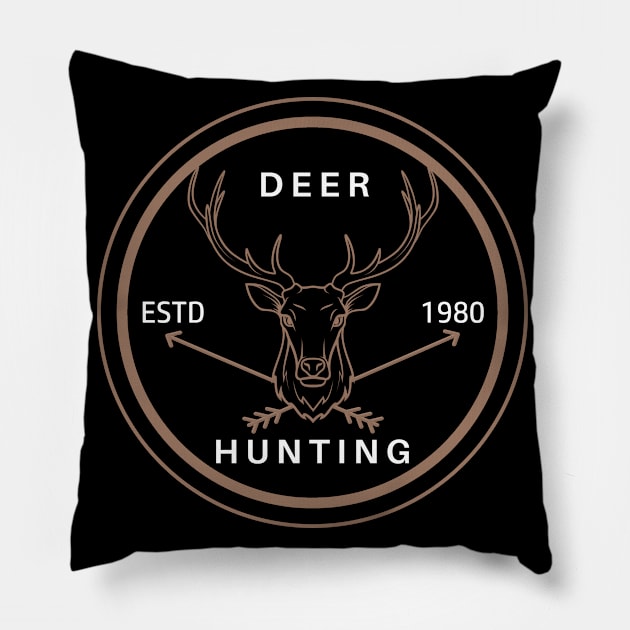 Deer Hunting 1980 Deer Hunters Hunting Season 2021 Gift Pillow by HypeProjecT