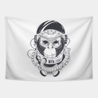 Astronaut Monkey Tapestry