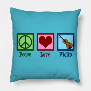 Peace Love Violin Pillow