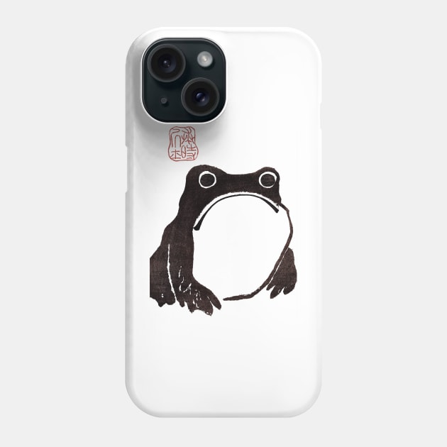 Grumpy Frog Dark - Matsumoto Hoji Phone Case by nphindenberg
