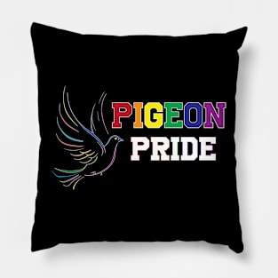 Pigeon Pride LGBTQIA Design for Pigeon Lovers Pillow