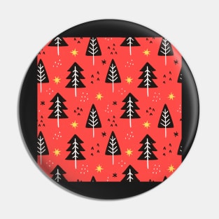 Retro Christmas Pattern Pin