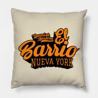 New York El Barrio  - El Barrio Spanish Harlem  - El Barrio  NYC Spanish Harlem Manhattan logo Pillow