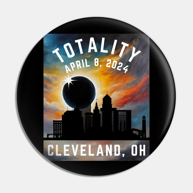 Eclipse April 8 2024 Cleveland Ohio Pin by Little Duck Designs