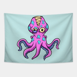 pink octopus zombie Tapestry