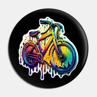 Melting Colorful Bicycle #1 Pin