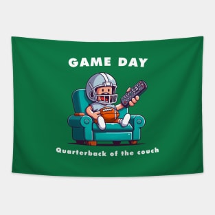 game day , quarterback of the couch Tapestry